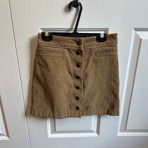 Wilfred Free Tan Button-Front Mini Skirt